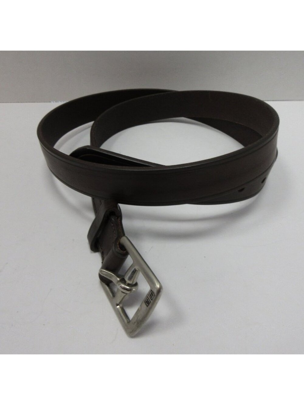 Brooks Brothers Belt 40 Leather Silver Buckle Dress Made In Italy